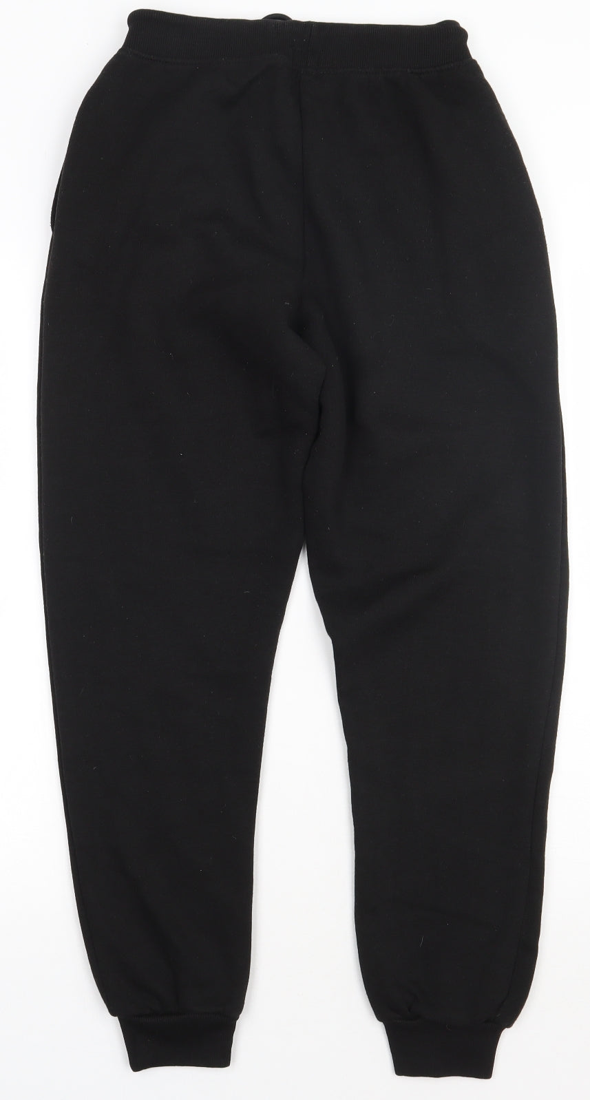 Boohoo Mens Black  Polyester Jogger Trousers Size S L28 in Regular Tie