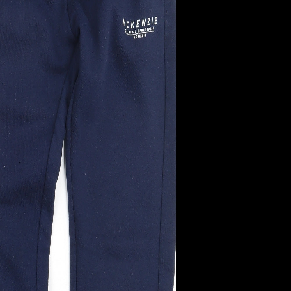 McKenzie Mens Blue  Polyester Jogger Trousers Size S L28 in Regular Tie