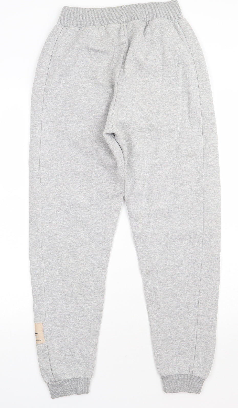 Boohoo Mens Grey  Cotton Jogger Trousers Size S L28 in Regular Tie