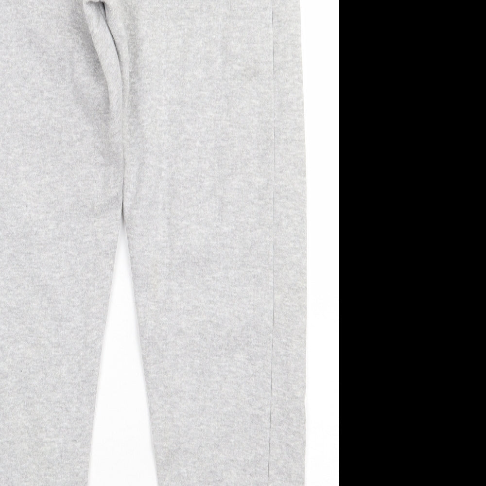 Boohoo Mens Grey  Cotton Jogger Trousers Size S L28 in Regular Tie