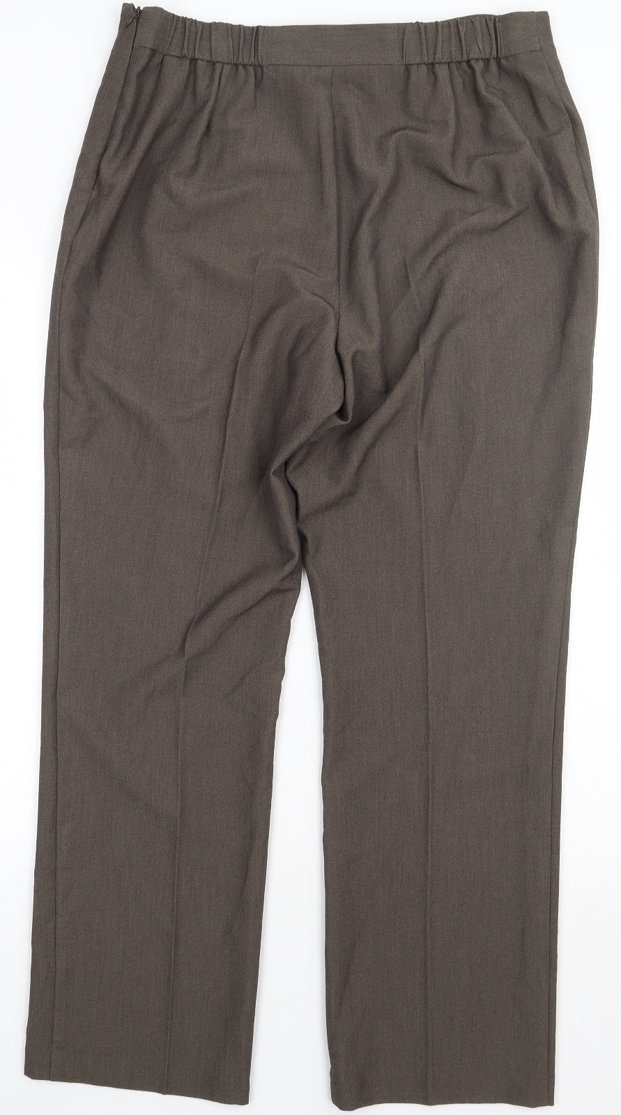Marks and Spencer Womens Green  Polyester Trousers  Size 14 L30 in Regular