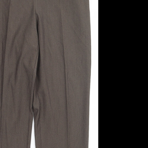 Marks and Spencer Womens Green  Polyester Trousers  Size 14 L30 in Regular