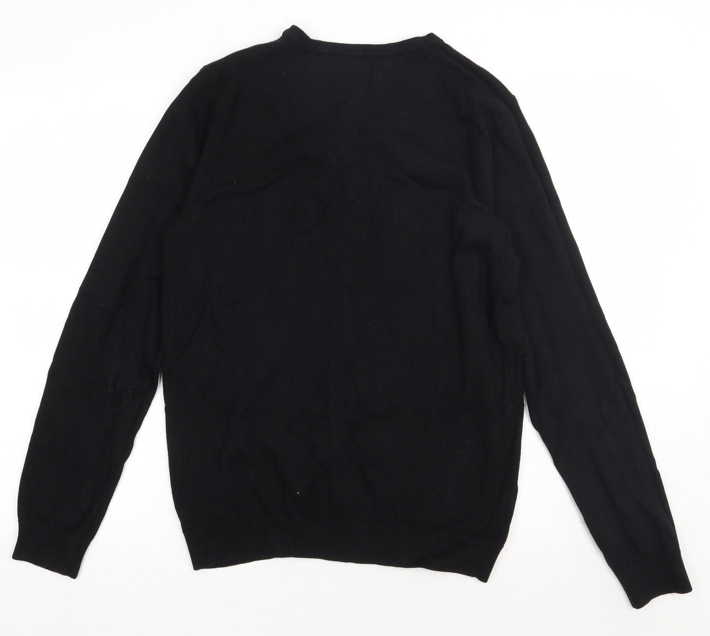 Topman Mens Black  Cotton Pullover Sweatshirt Size M