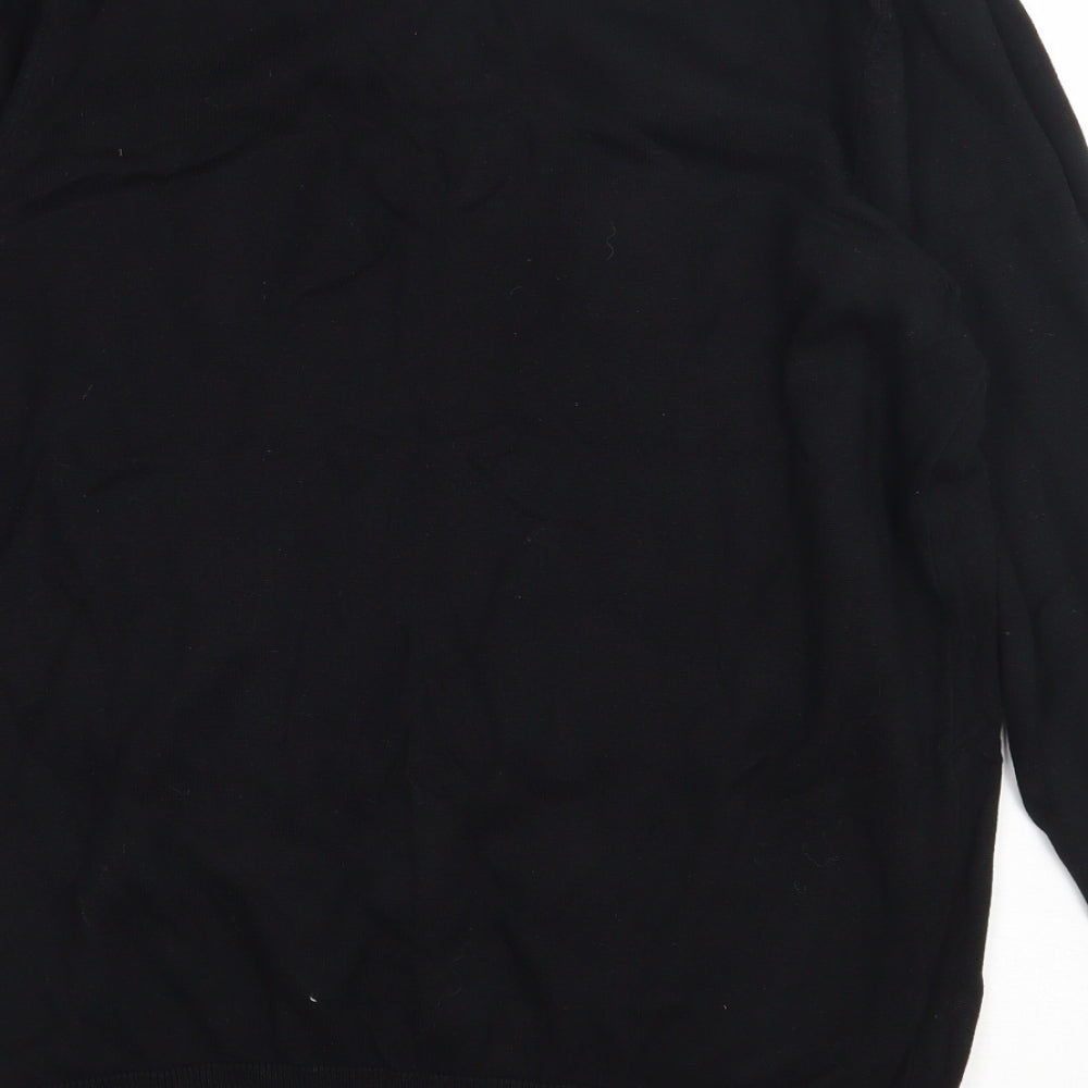 Topman Mens Black  Cotton Pullover Sweatshirt Size M