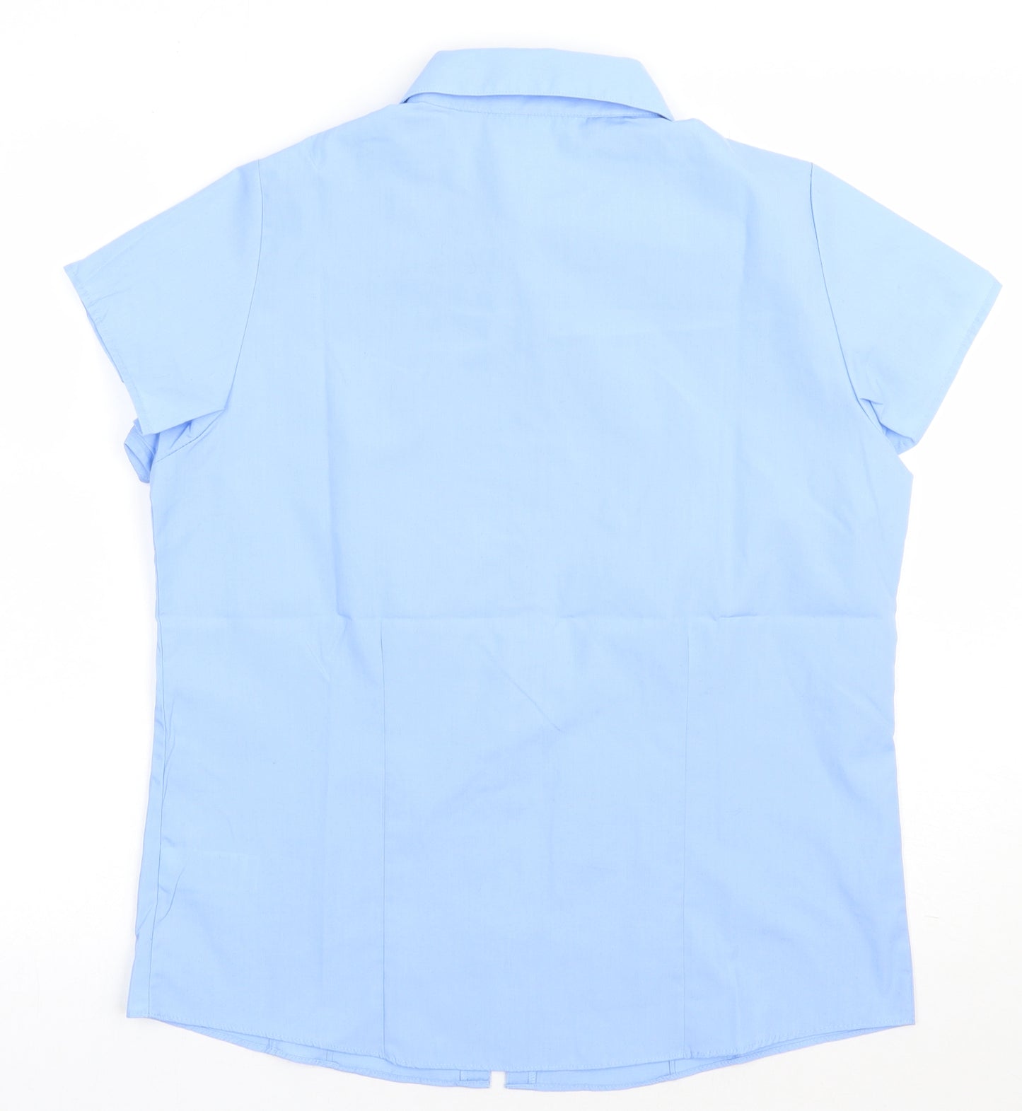 Marks and Spencer Boys Blue  Polyester Basic Button-Up Size 14 Years Collared Button - school Wear