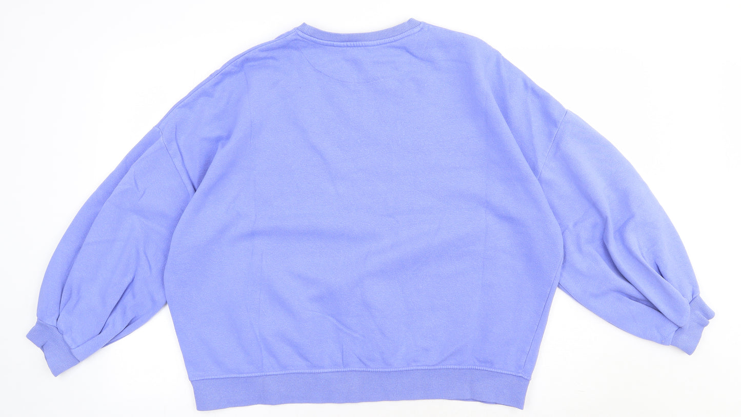 F&F Womens Purple  Cotton Pullover Sweatshirt Size 16  Pullover - Daydreamer