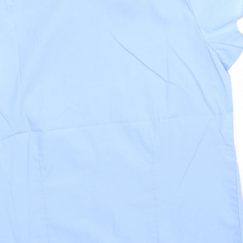 Marks and Spencer Boys Blue  Polyester Basic Button-Up Size 14 Years Collared Button - school Wear