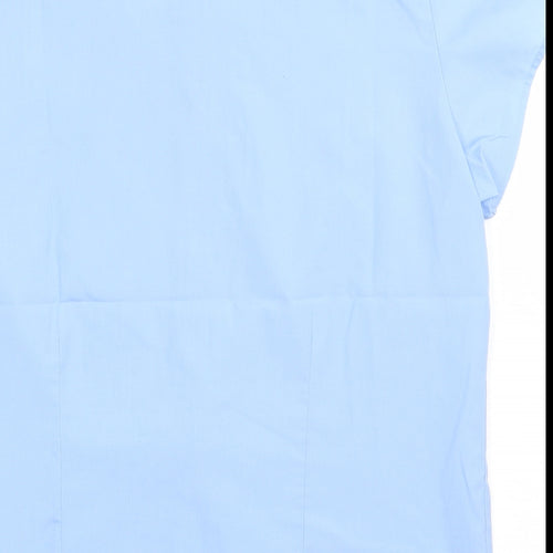 Marks and Spencer Boys Blue  Polyester Basic Button-Up Size 14 Years Collared Button - school Wear