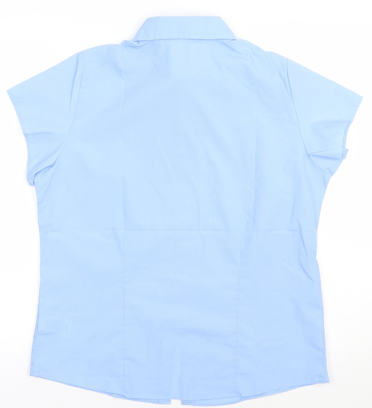 Marks and Spencer Boys Blue  Cotton Basic Button-Up Size 14 Years Collared Button - school Wear