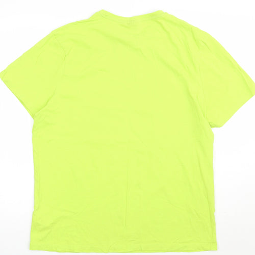 Primark Mens Green  Cotton  T-Shirt Size XL Crew Neck  - Rick & Morty