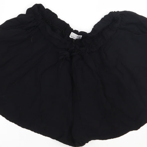 amesun Womens Black  Cotton Paperbag Shorts Size 4XL  Regular