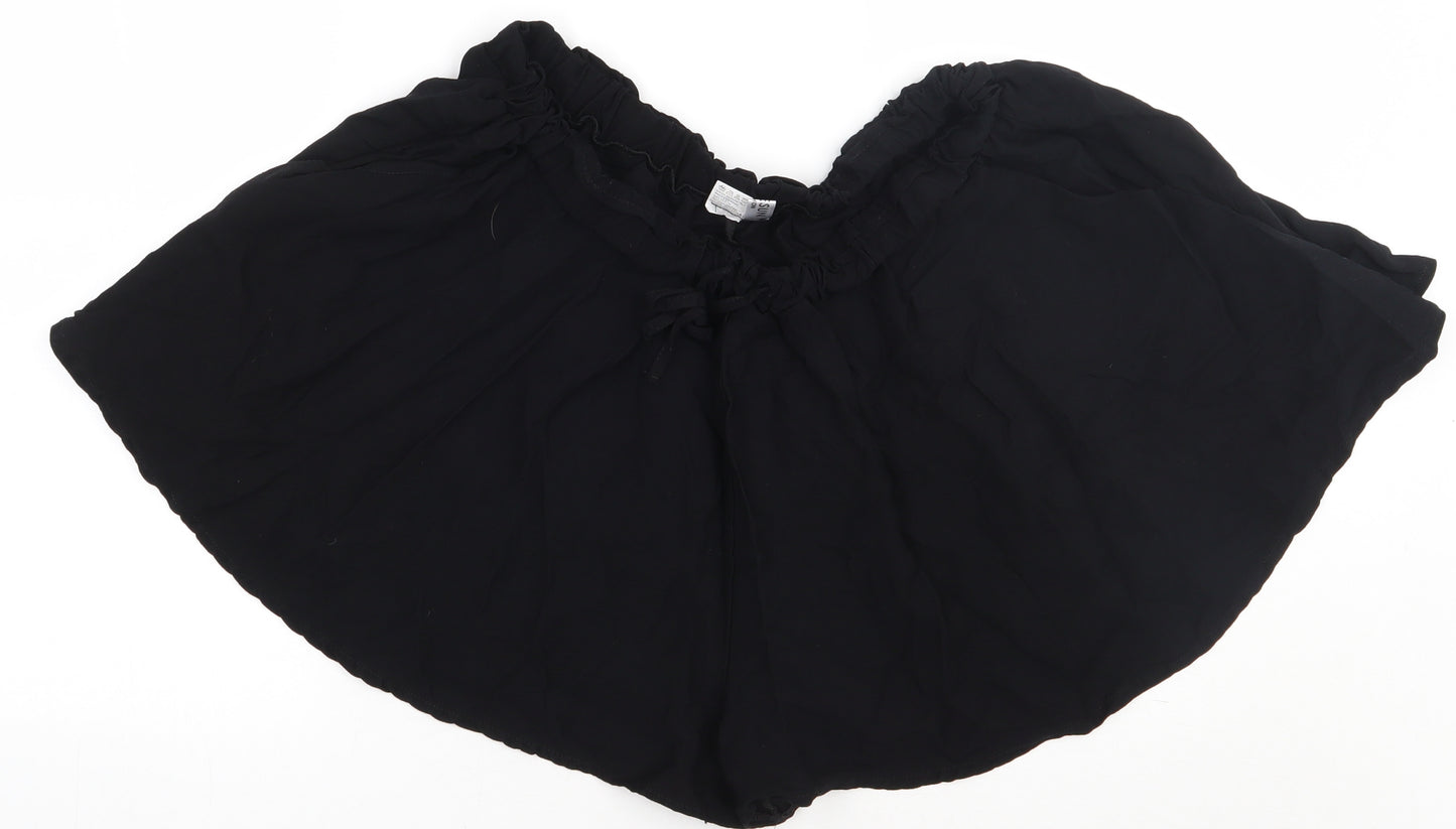 amesun Womens Black  Cotton Paperbag Shorts Size 4XL  Regular