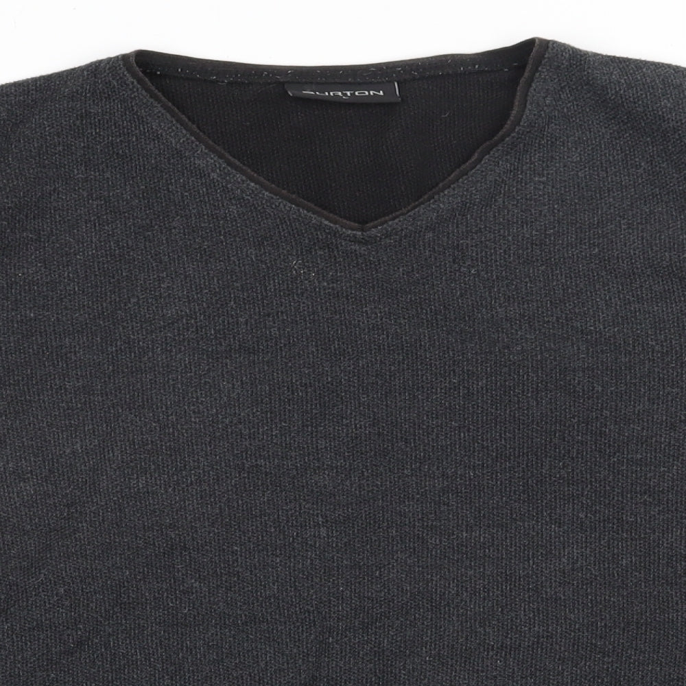Burton Mens Grey  Cotton Pullover Sweatshirt Size L