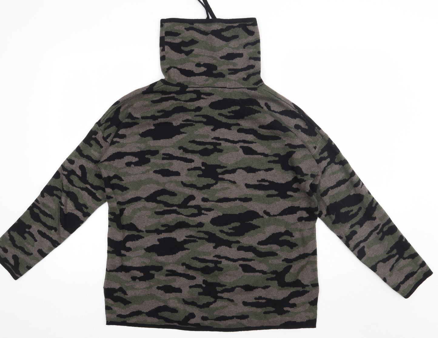 Rachel Zoe Womens Green Camouflage Cotton Pullover Sweatshirt Size M  Pullover