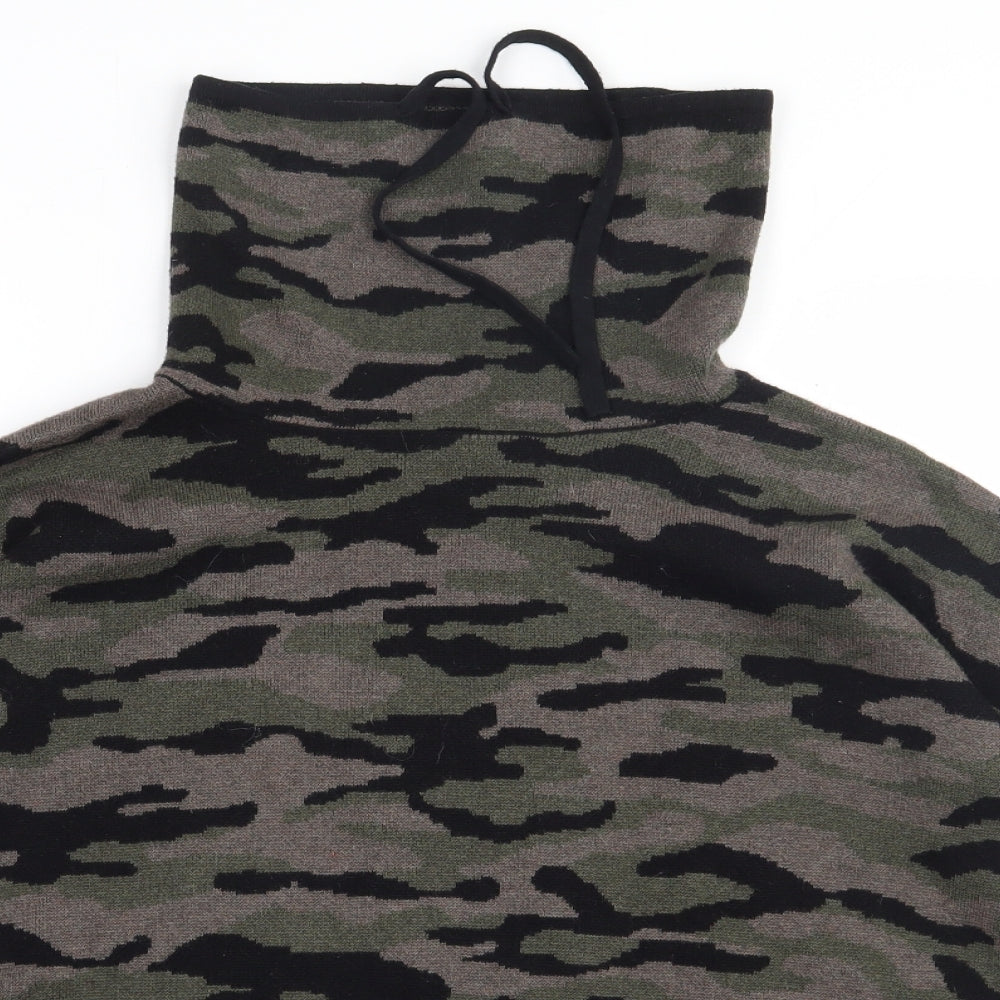 Rachel Zoe Womens Green Camouflage Cotton Pullover Sweatshirt Size M  Pullover