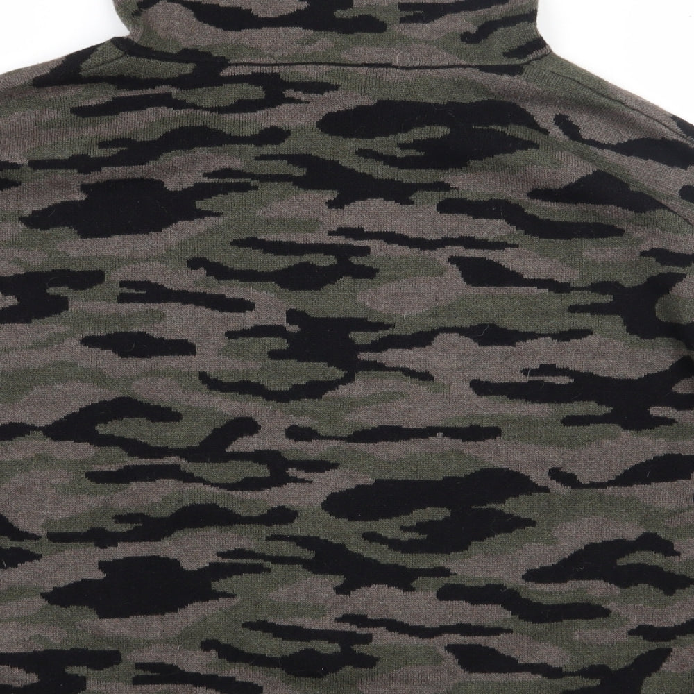 Rachel Zoe Womens Green Camouflage Cotton Pullover Sweatshirt Size M  Pullover