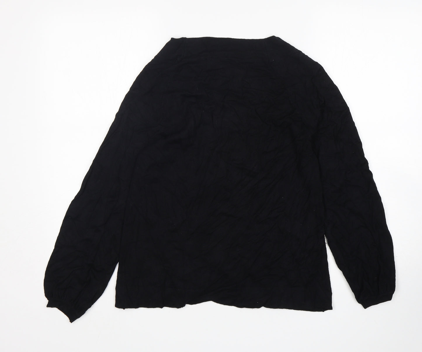 George Womens Black Round Neck  Viscose Cardigan Jumper Size 12