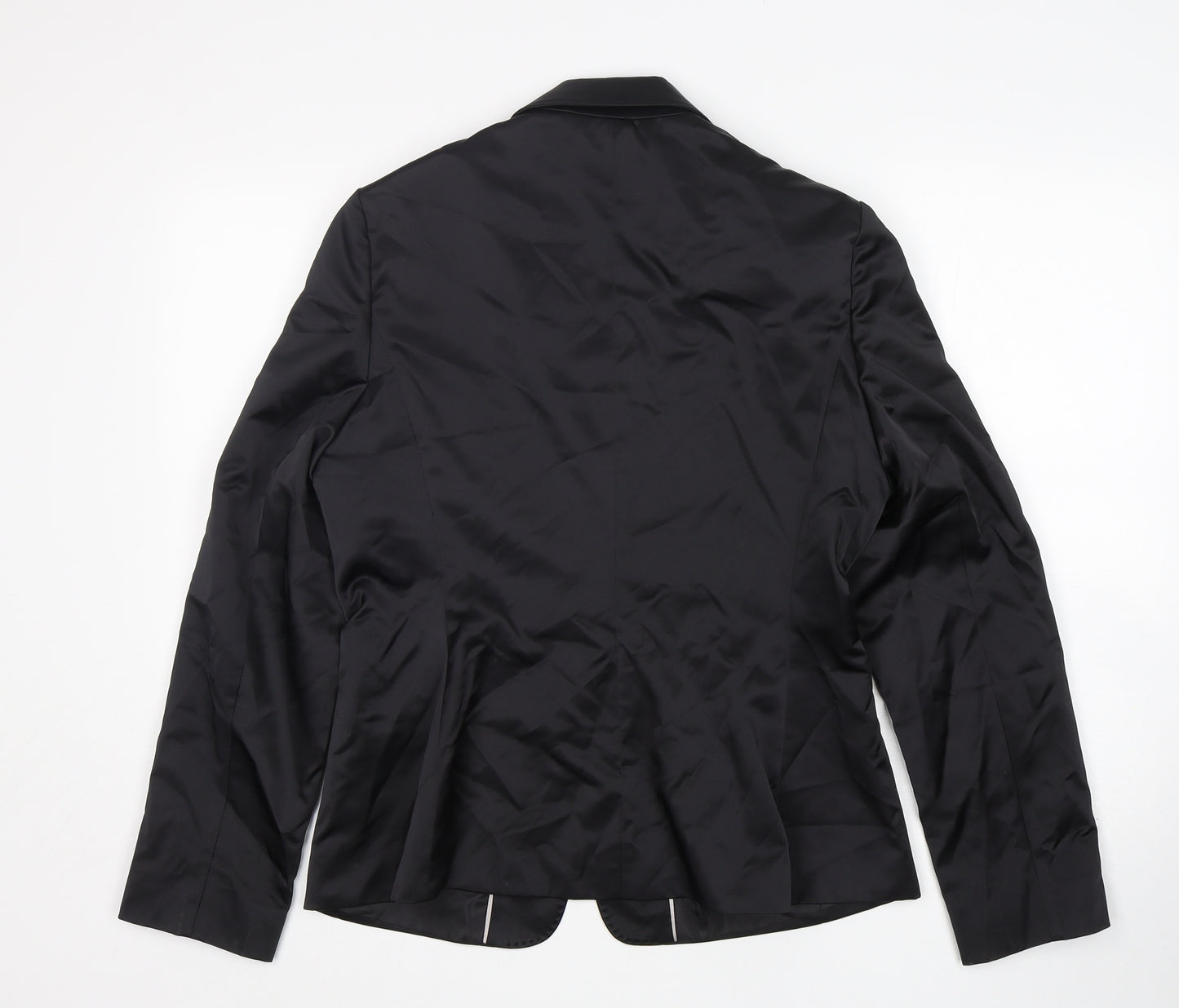 NEXT Womens Black  Polyester Jacket Suit Jacket Size 14