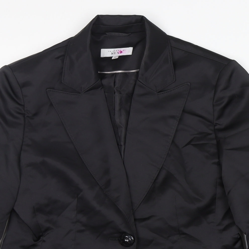 NEXT Womens Black  Polyester Jacket Suit Jacket Size 14