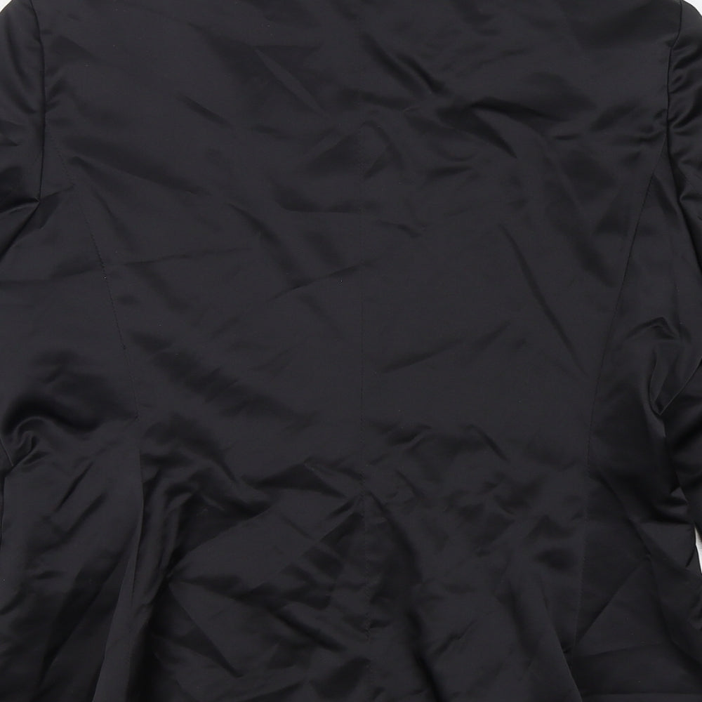 NEXT Womens Black  Polyester Jacket Suit Jacket Size 14