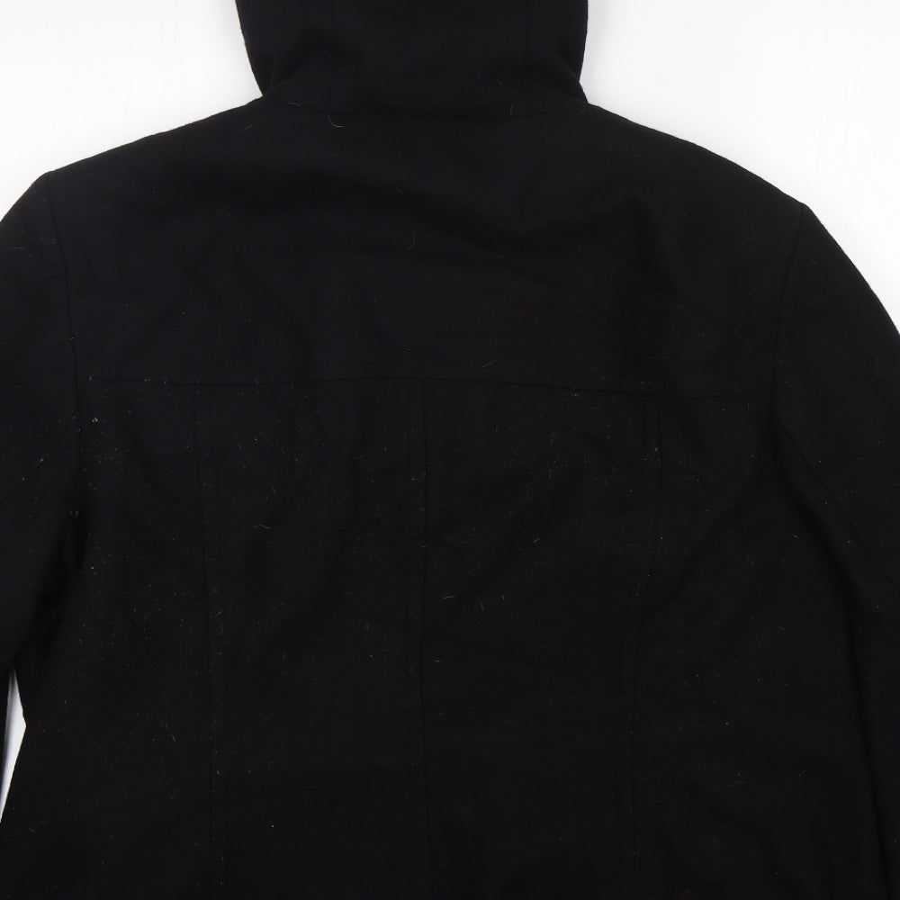 Evans Womens Black   Overcoat Coat Size 24