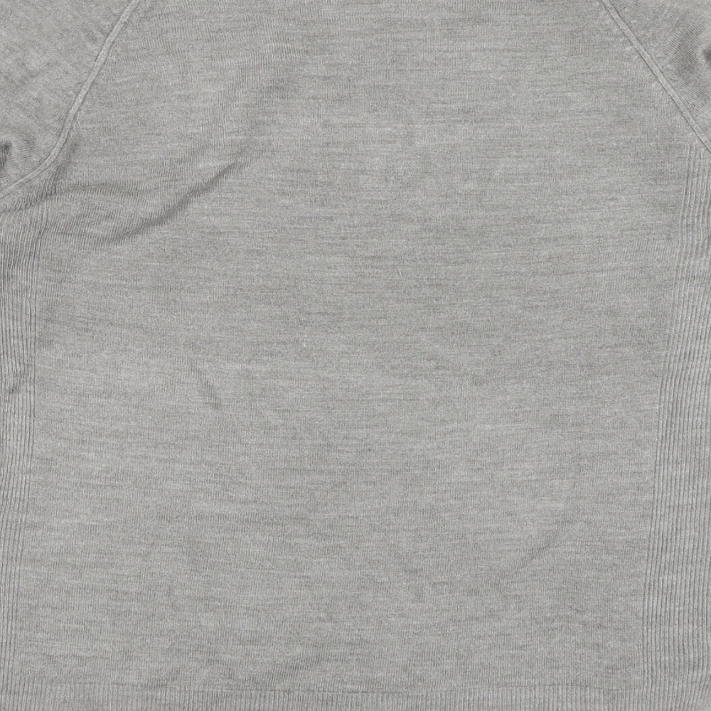 Primark Womens Grey Round Neck  Acrylic Pullover Jumper Size M