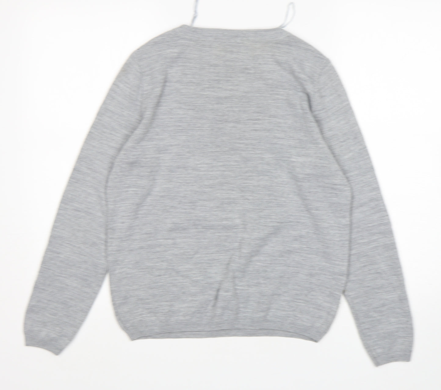 BHS Womens Grey Round Neck  Acrylic Pullover Jumper Size 10