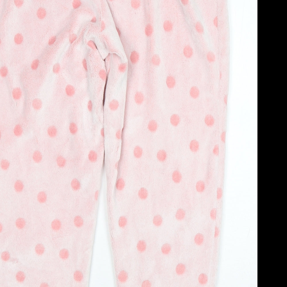 Disney  Womens Pink Polka Dot Polyester  Pyjama Pants Size XL