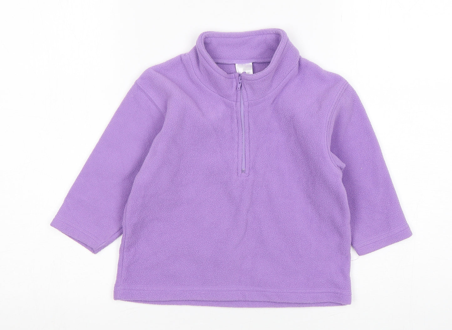 Preworn Girls Purple  Polyester Pullover Jumper Size 12-18 Months