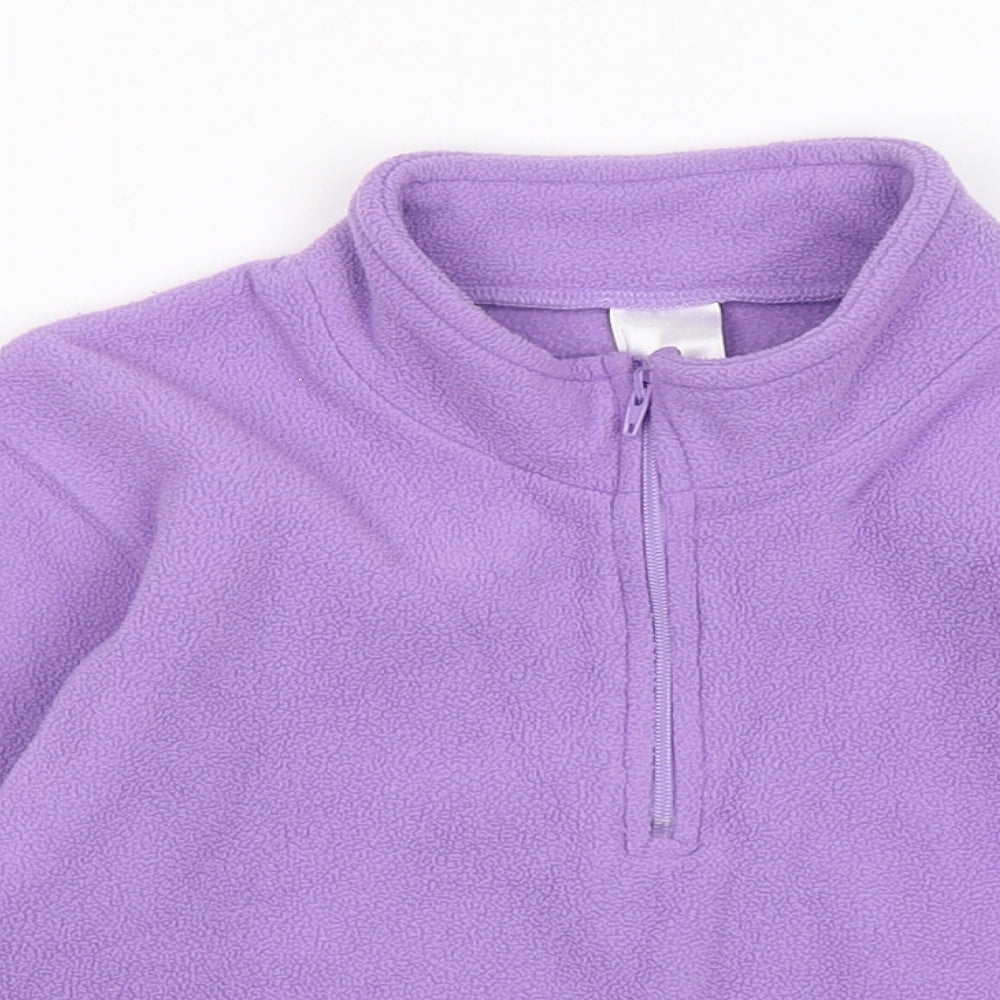 Preworn Girls Purple  Polyester Pullover Jumper Size 12-18 Months