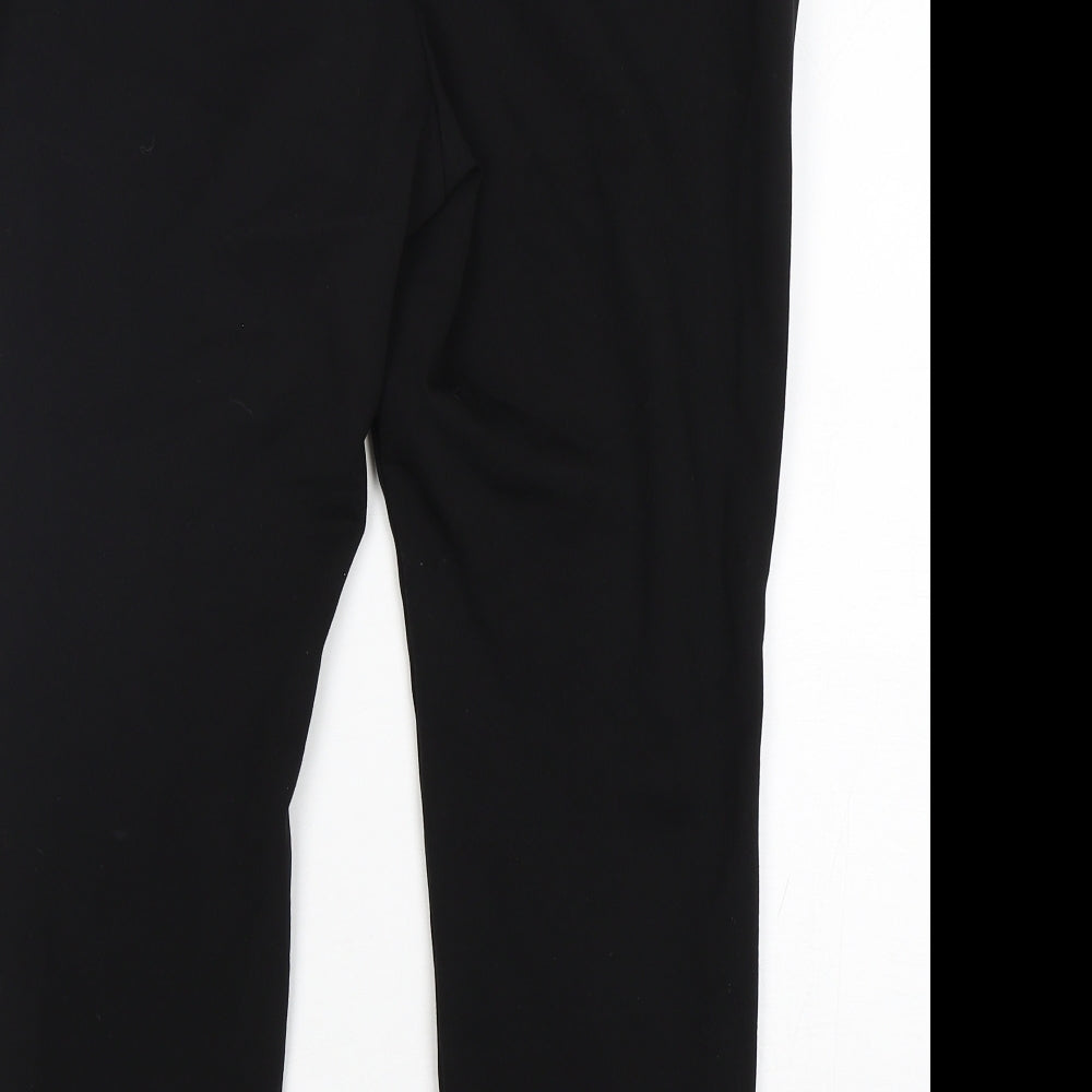 NEXT Womens Black  Viscose Trousers  Size 16 L26 in Slim