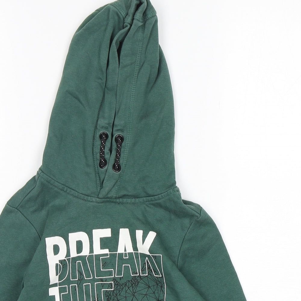 George Boys Green  Cotton Pullover Hoodie Size 4-5 Years