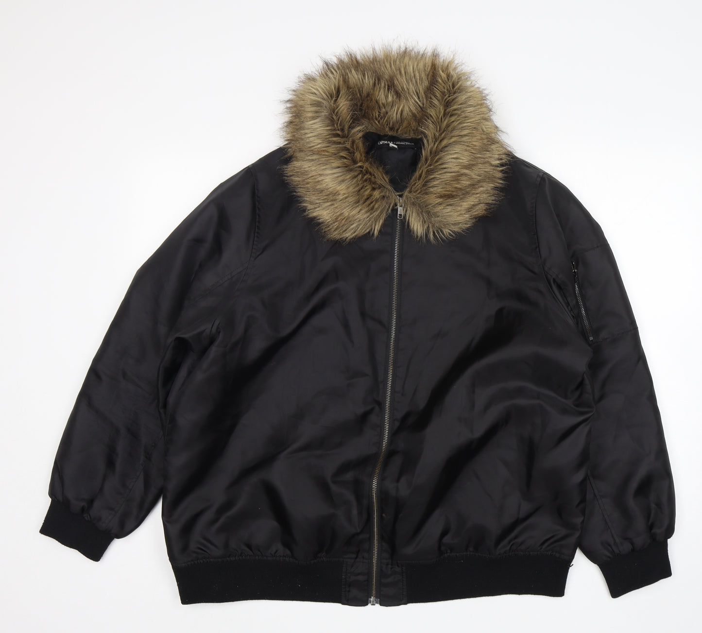 Capsule Womens Black   Bomber Jacket Jacket Size 20