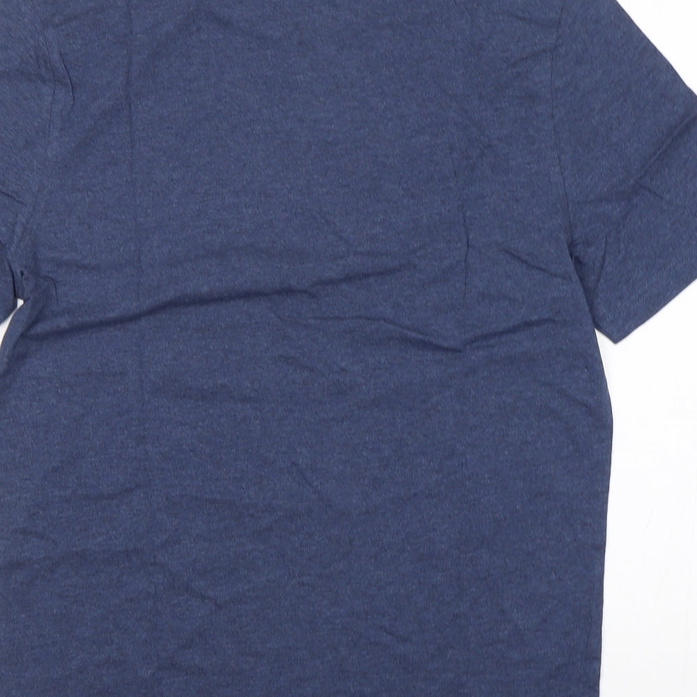 M&S Mens Blue  Cotton  T-Shirt Size S Round Neck