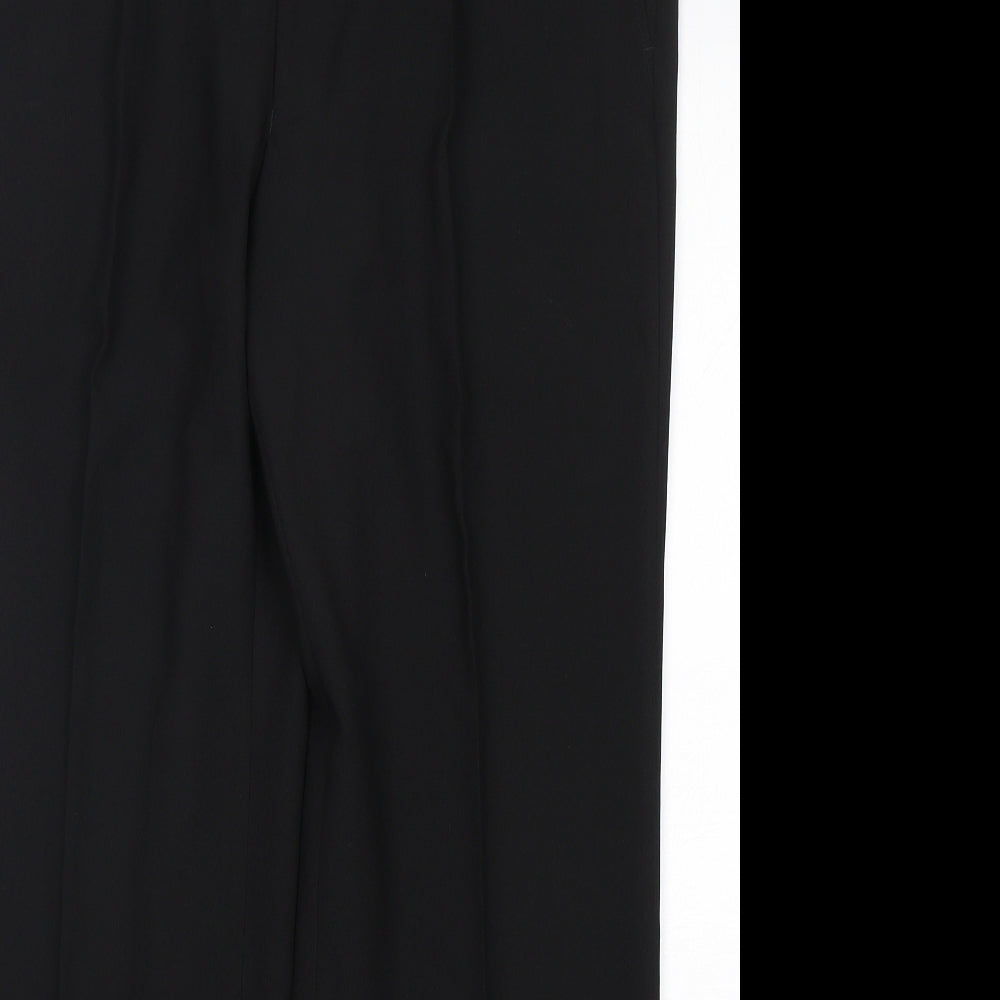 M&S Mens Black  Polyester Trousers  Size 38 L31 in Regular