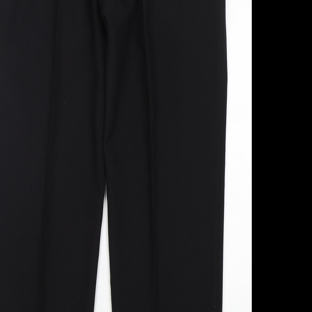 M&S Mens Black  Polyester Trousers  Size 38 L31 in Regular