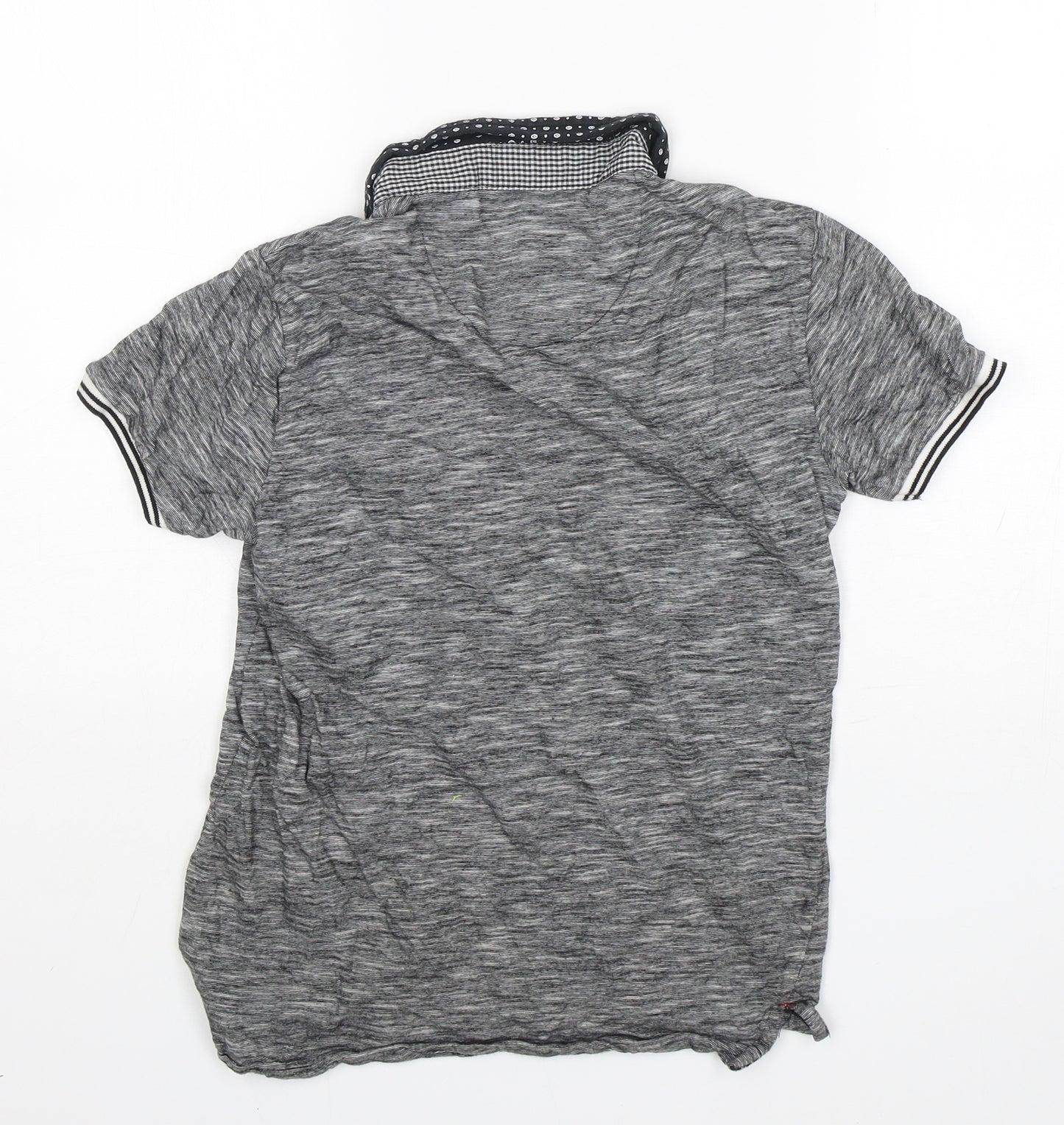 Twisted Soul Mens Grey  Cotton  Polo Size XS Collared