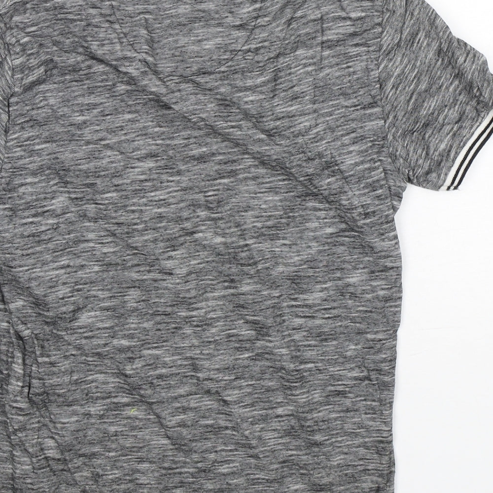 Twisted Soul Mens Grey  Cotton  Polo Size XS Collared