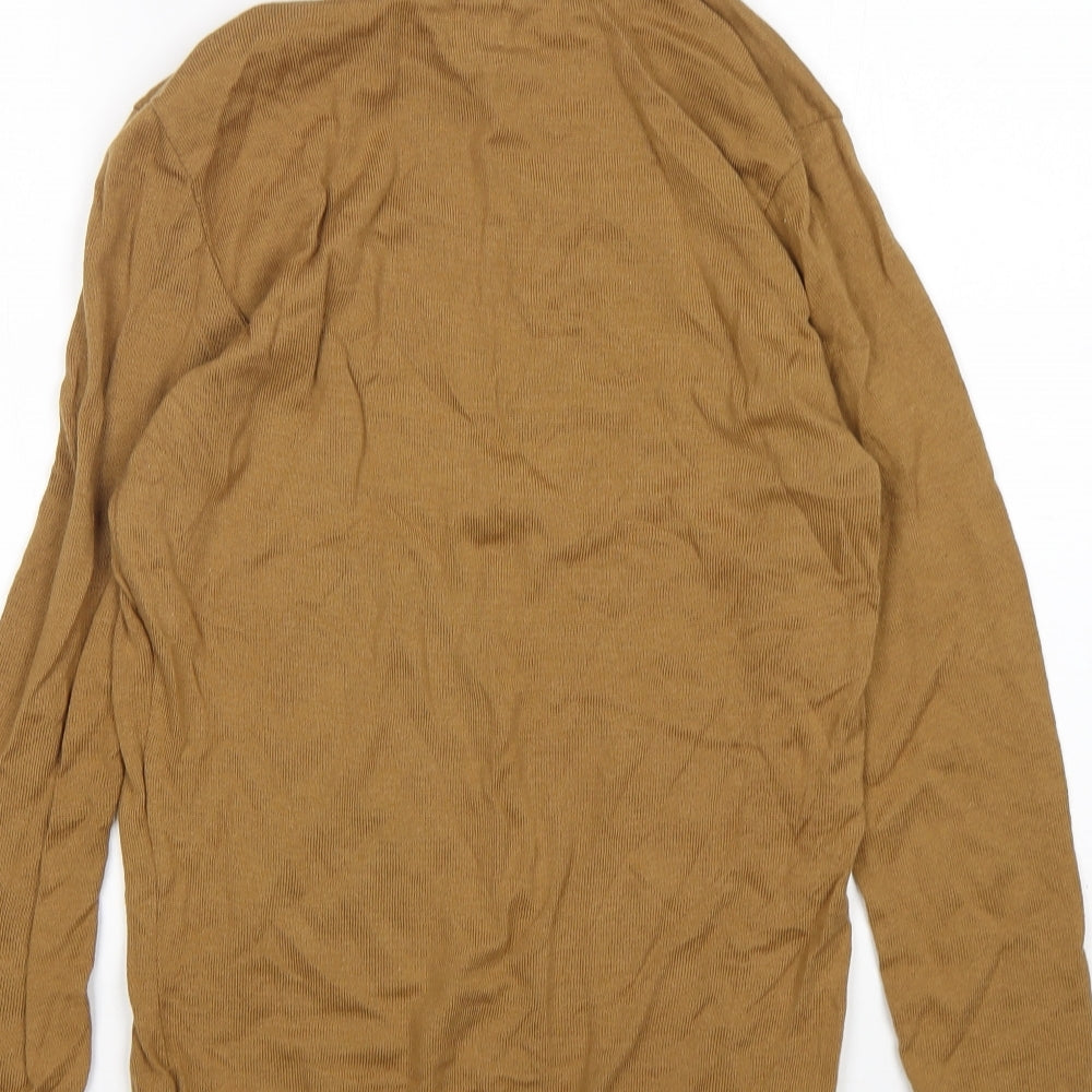 River Islnd Mens Brown Roll Neck  Acrylic Pullover Jumper Size M
