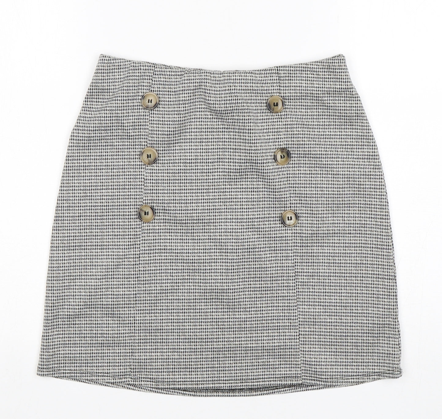 George Womens Multicoloured Houndstooth Polyester Mini Skirt Size 8