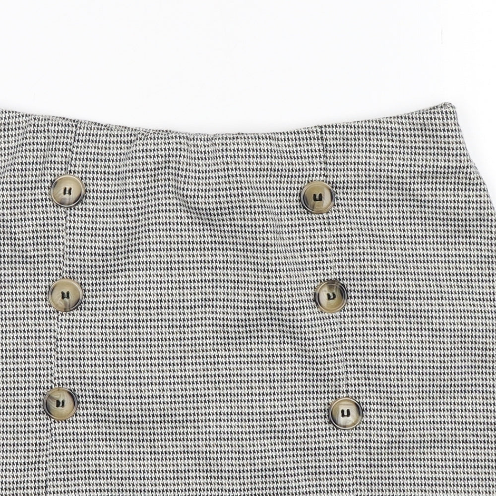 George Womens Multicoloured Houndstooth Polyester Mini Skirt Size 8