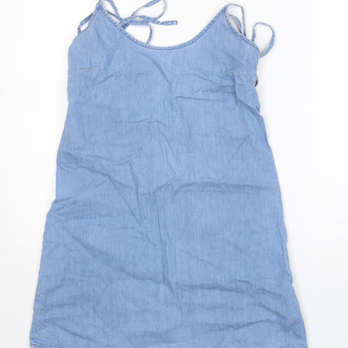 ASOS Womens Blue  Cotton Basic Tank Size 8 Round Neck