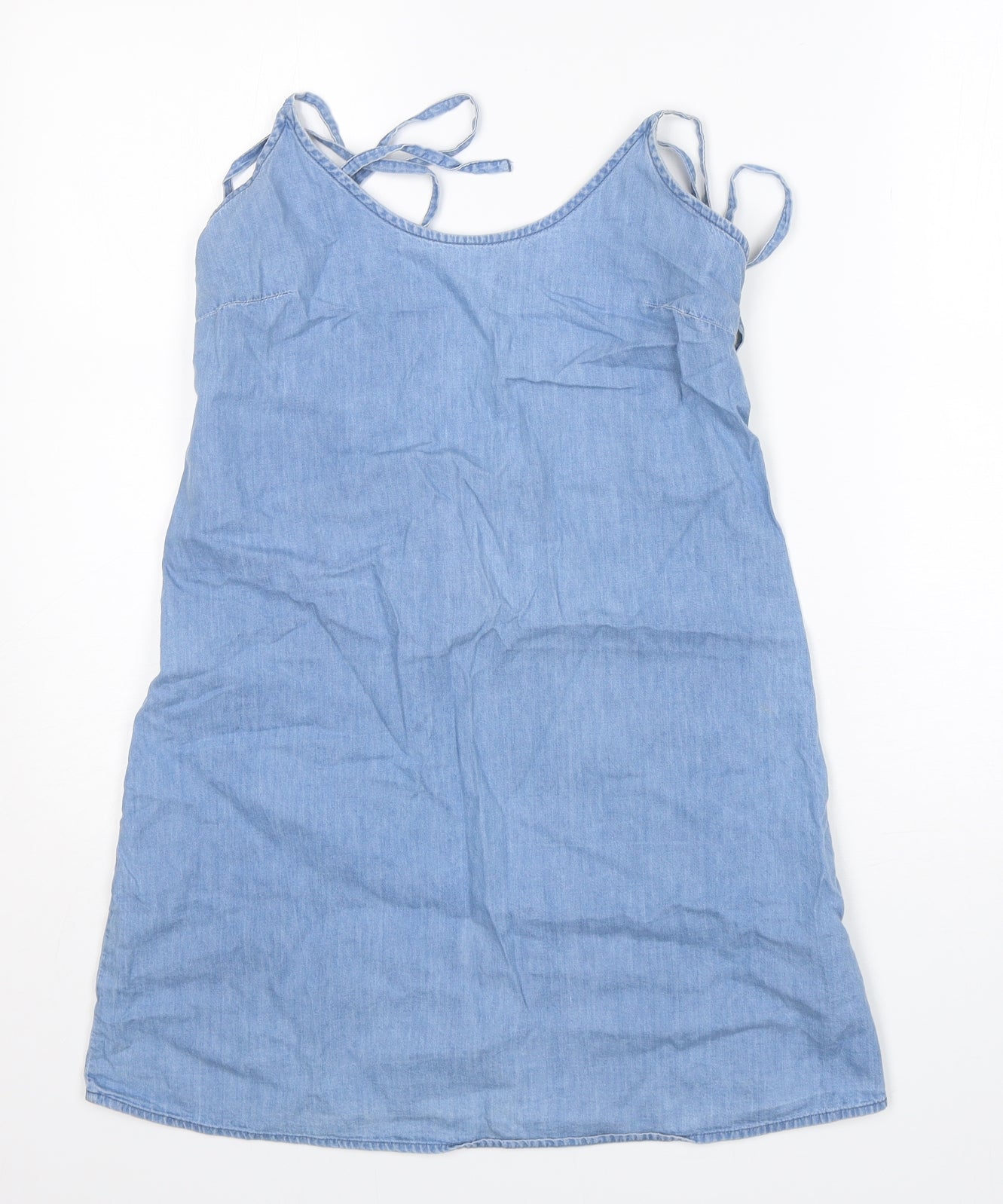 ASOS Womens Blue  Cotton Basic Tank Size 8 Round Neck
