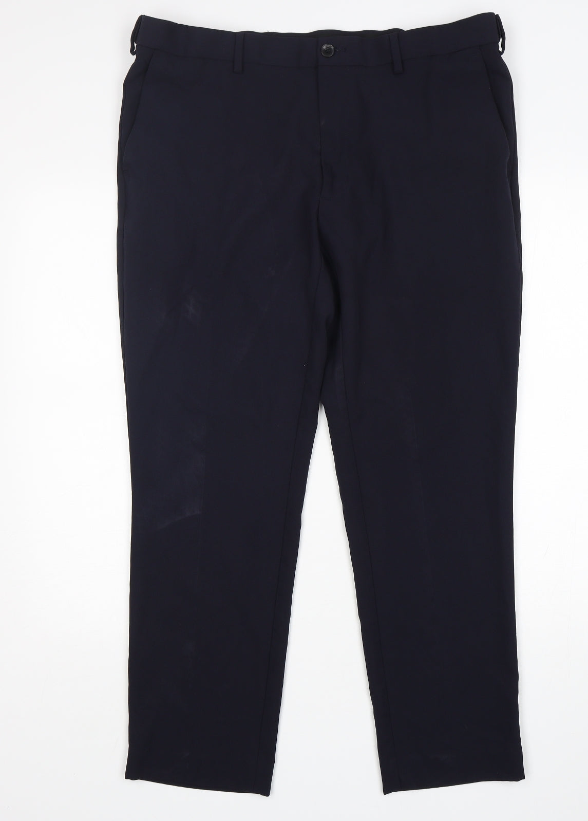 M&S Mens Blue  Polyester Trousers  Size 38 L29 in Regular