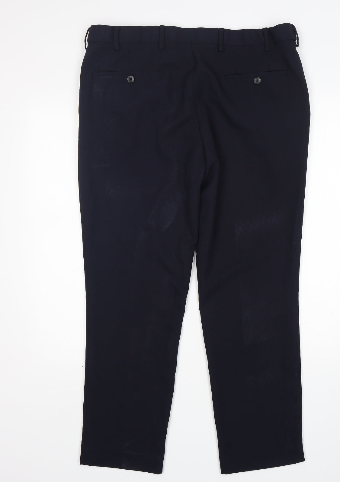 M&S Mens Blue  Polyester Trousers  Size 38 L29 in Regular