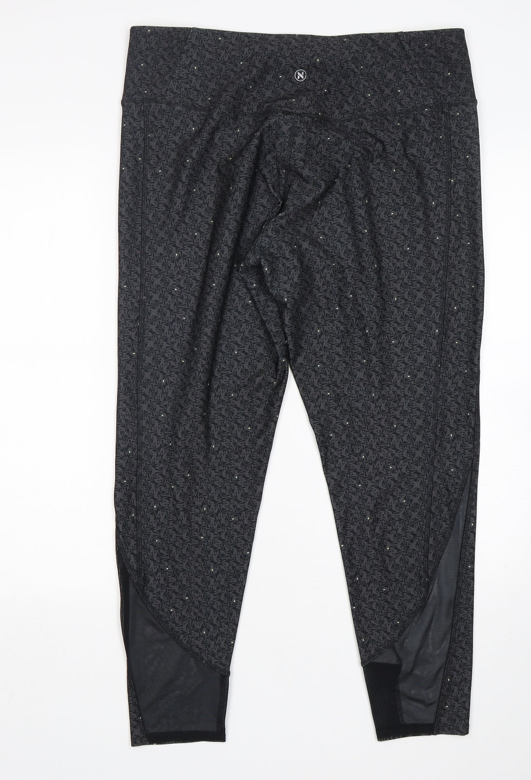 NEXT Womens Multicoloured Geometric Polyester Compression Leggings Size 18 L27 in Regular