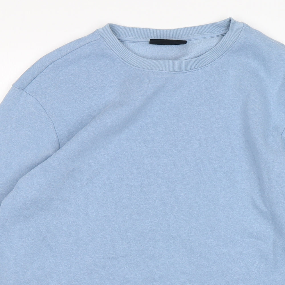 H&M Womens Blue  Cotton Pullover Sweatshirt Size S