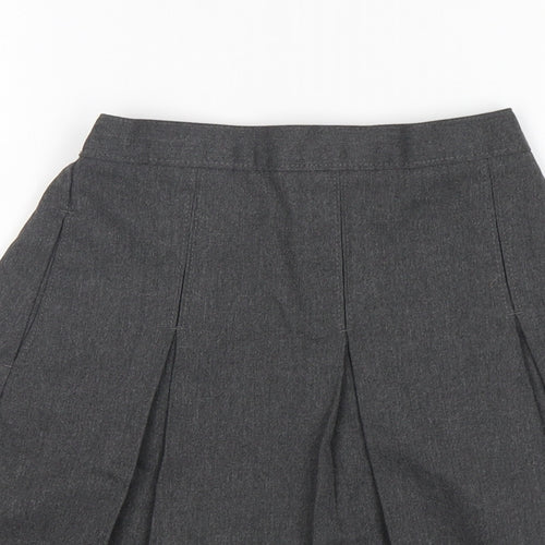 M&S Girls Grey  Polyester A-Line Skirt Size 9-10 Years  Regular