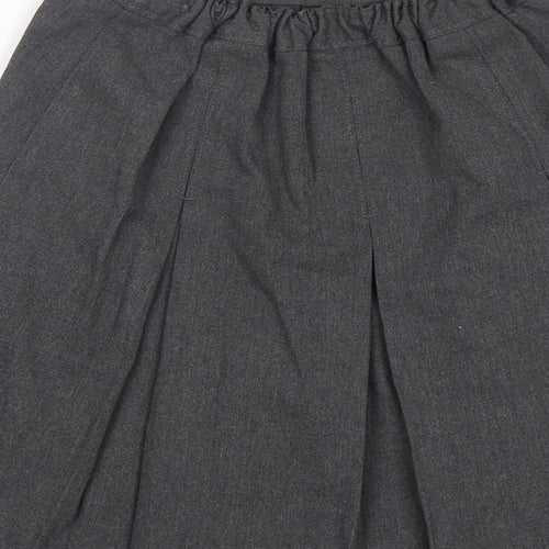 M&S Girls Grey  Polyester A-Line Skirt Size 9-10 Years  Regular