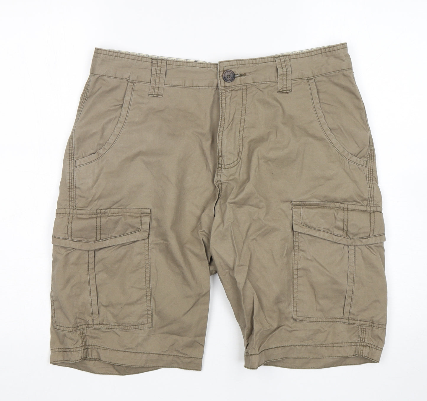 George Mens Beige  Cotton Cargo Shorts Size 32 L11 in Regular